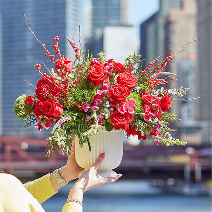 Big Red Bow Bouquet –  Harris Teeter, Matthews NC
