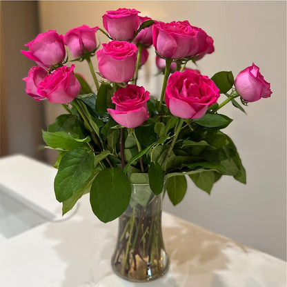 Long Stem Pink Rose Bouquet –  Harris Teeter, Matthews NC