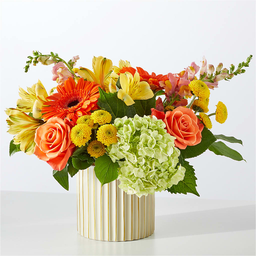 Autumn Sunshine Bouquet with Ivory Vase –  Harris Teeter, Matthews NC