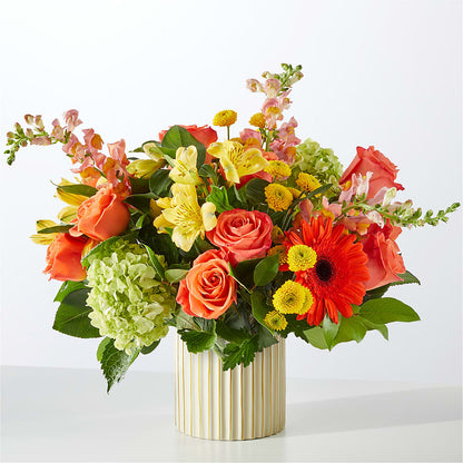 Autumn Sunshine Bouquet with Ivory Vase –  Harris Teeter, Matthews NC