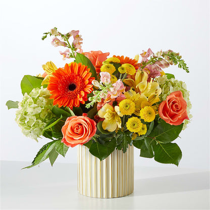 Autumn Sunshine Bouquet with Ivory Vase –  Harris Teeter, Matthews NC