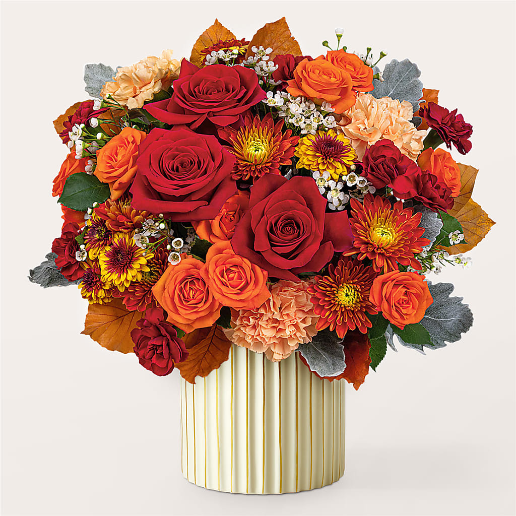 Merlot Bouquet with Ivory Vase –  Harris Teeter, Matthews NC
